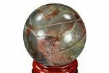 Polished Bloodstone (Heliotrope) Sphere #116186-1
